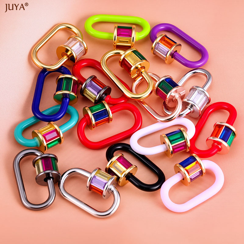 Jewelry Making Class - JUYA Rainbow Crystal Enamel Screw Carabiner