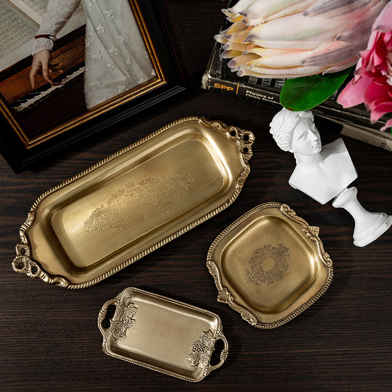 Jewelry Making Desk - Handmade Brass Tray Carved Scented Candle