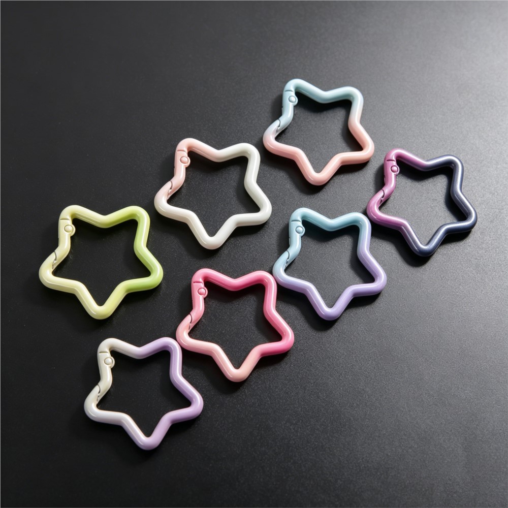 Jewelry Making Class - 5PCS Gradient Star Shape Spring Ring