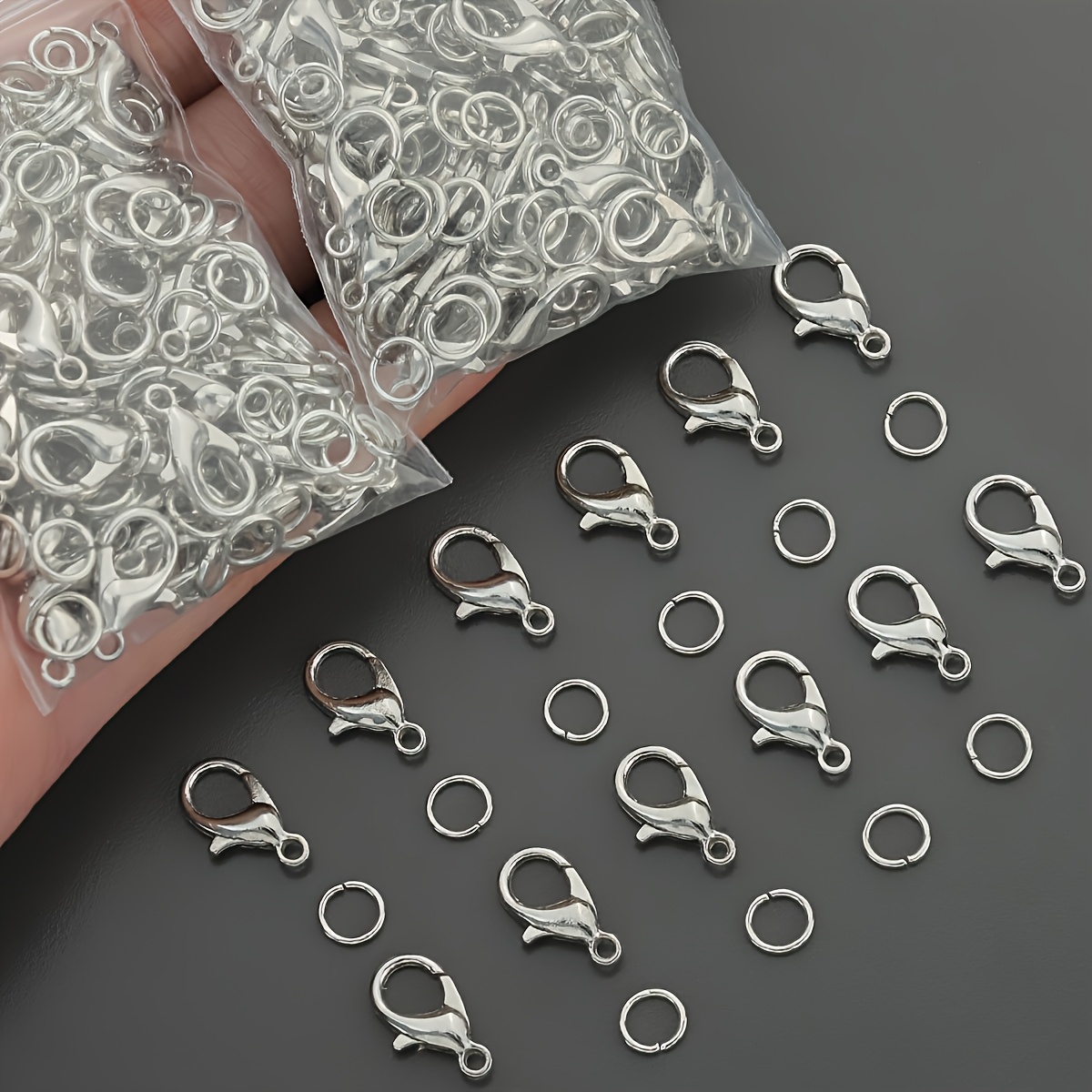 1/2/300pcs Lobster Clasps Open - Jewelry Making Jump Rings 评论和价格