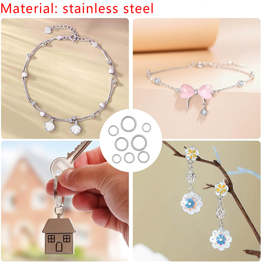 1200pcs Stainless Steel Jump R - Jewelry Making Jump Rings 评论和价格