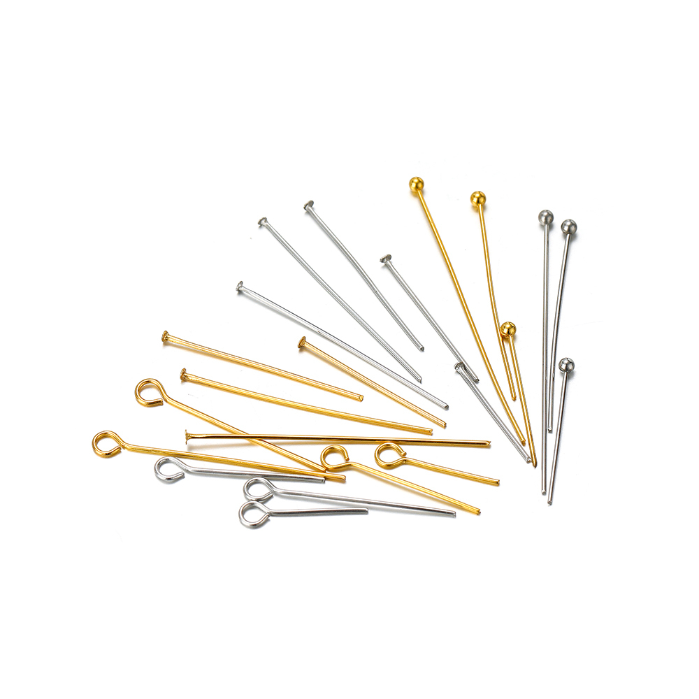 100/50pcs Stainless Steel Eye  - Jewelry Making Head Pins 评论和价格