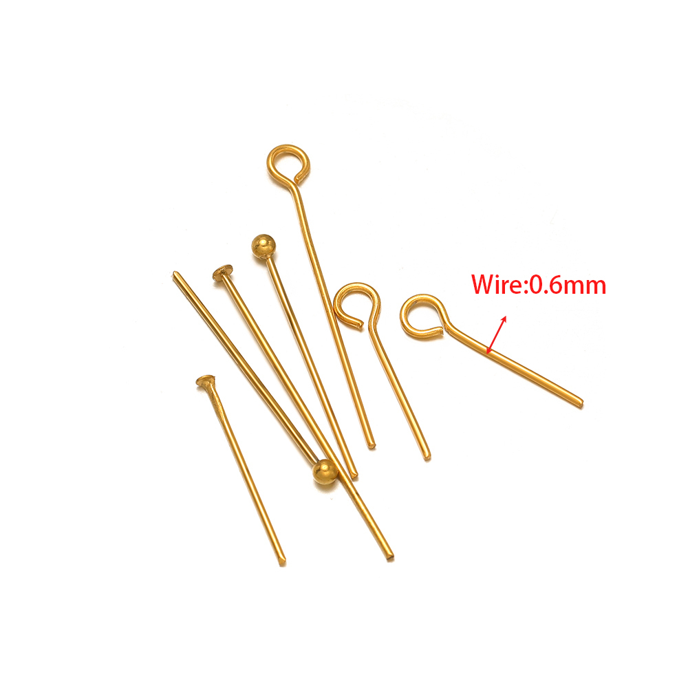 100/50pcs Stainless Steel Eye  - Jewelry Making Head Pins 评论和价格