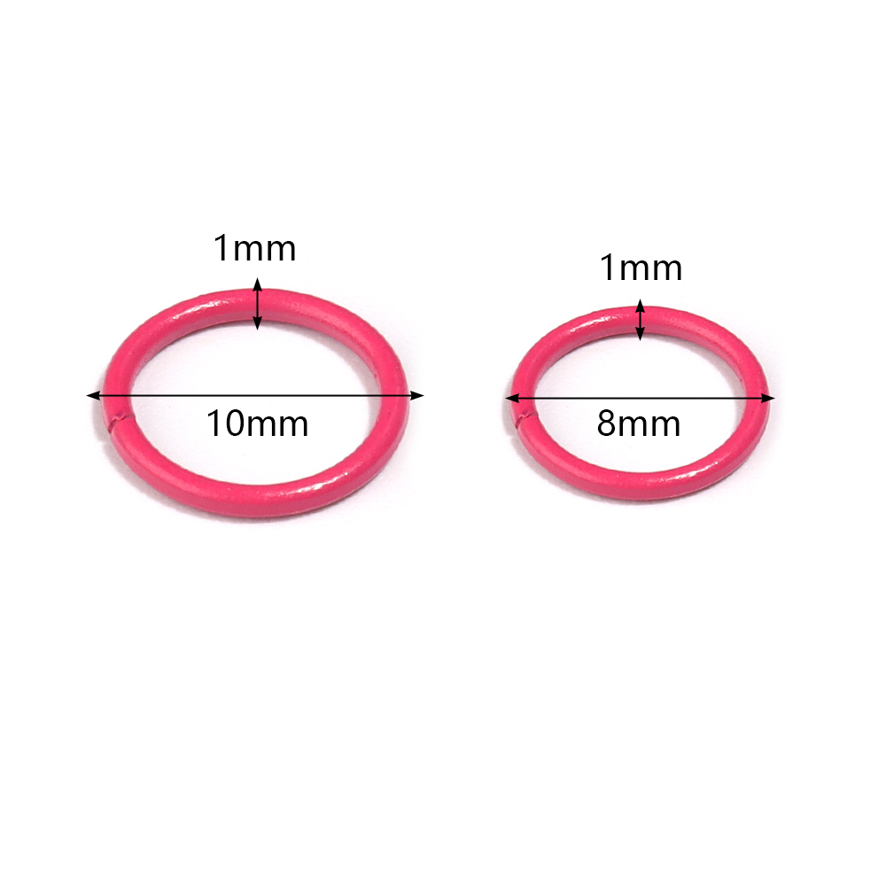 50pcs 8/10mm Iron Split Ring O - Jewelry Making Jump Rings 评论和价格
