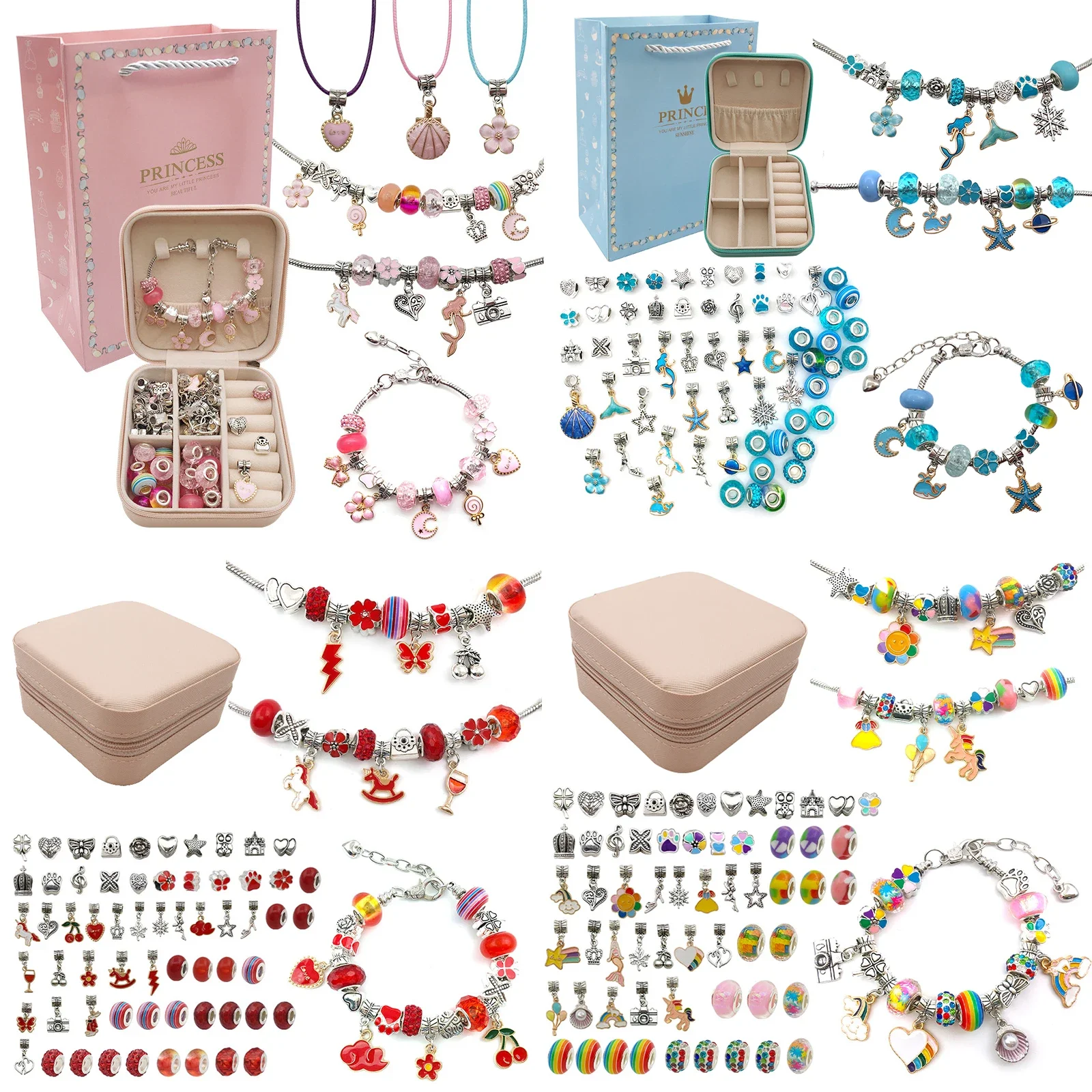 Charm Bracelet Making Kit for  - Jewelry Making Kits For Kids 评论和价格