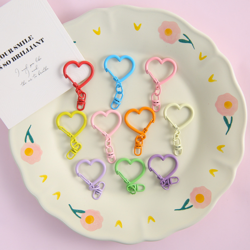 10Pcs Colorful Zinc Alloy Hear - Jewelry Making Jump Rings 评论和价格