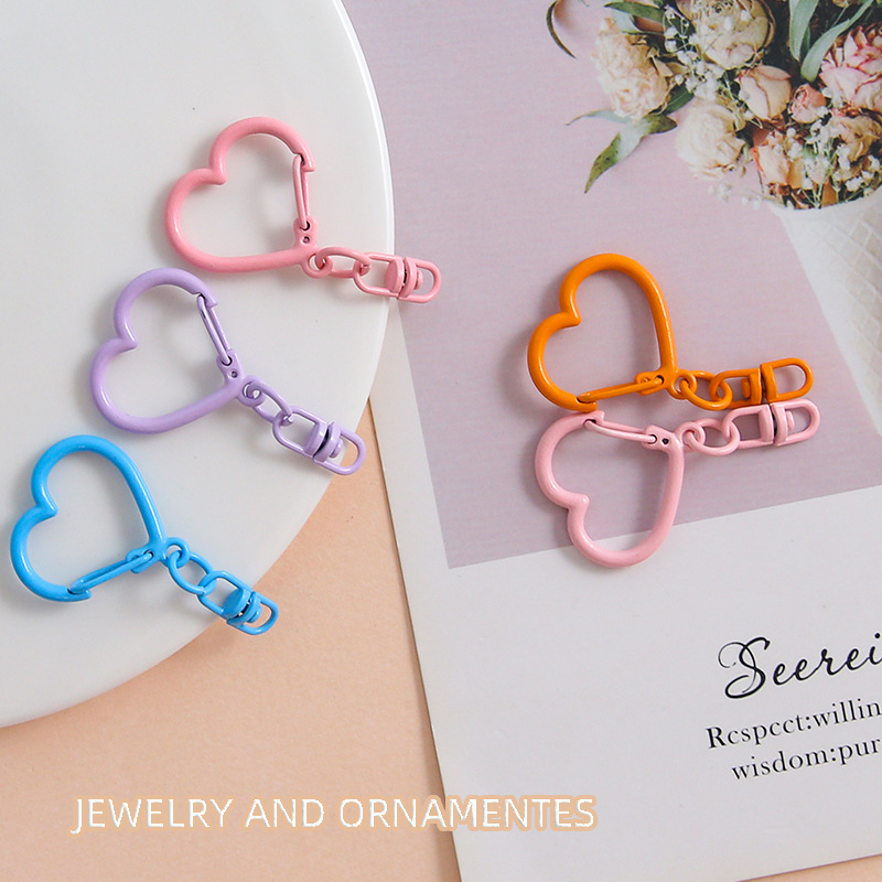 10Pcs Colorful Zinc Alloy Hear - Jewelry Making Jump Rings 评论和价格