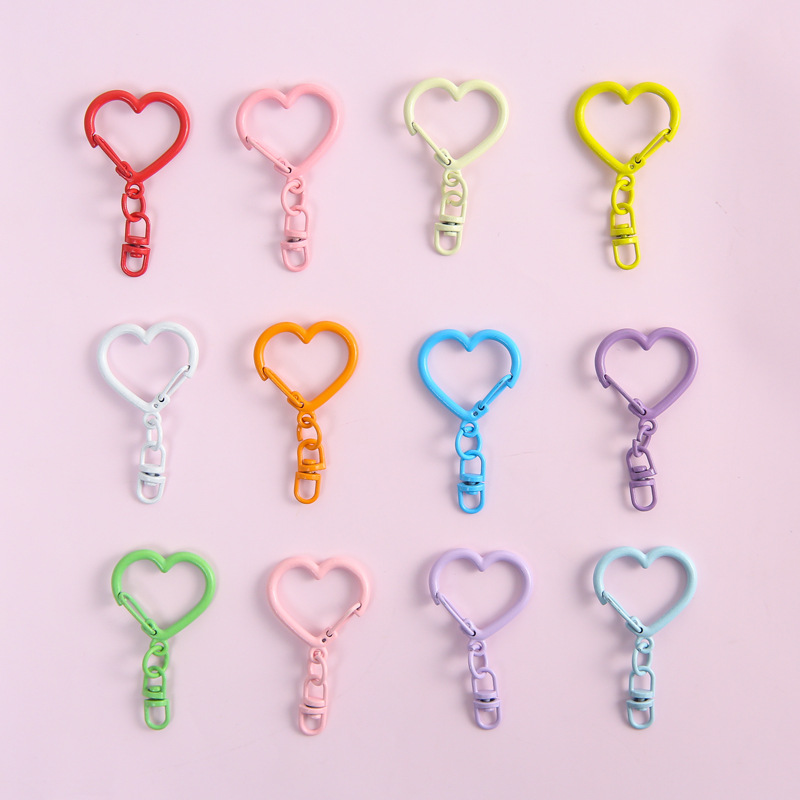 10Pcs Colorful Zinc Alloy Hear - Jewelry Making Jump Rings 评论和价格