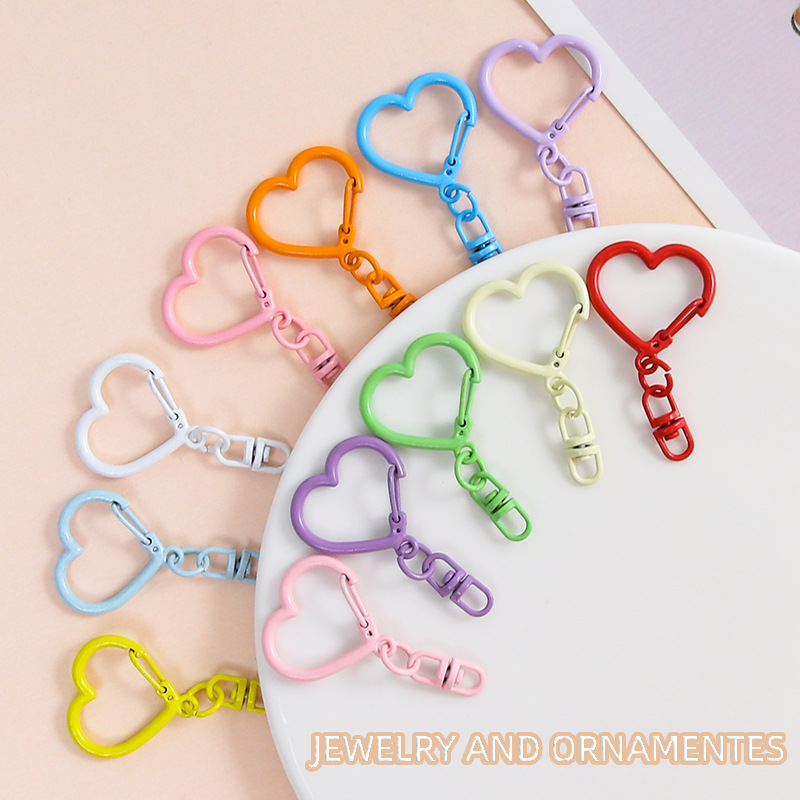 10Pcs Colorful Zinc Alloy Hear - Jewelry Making Jump Rings 评论和价格