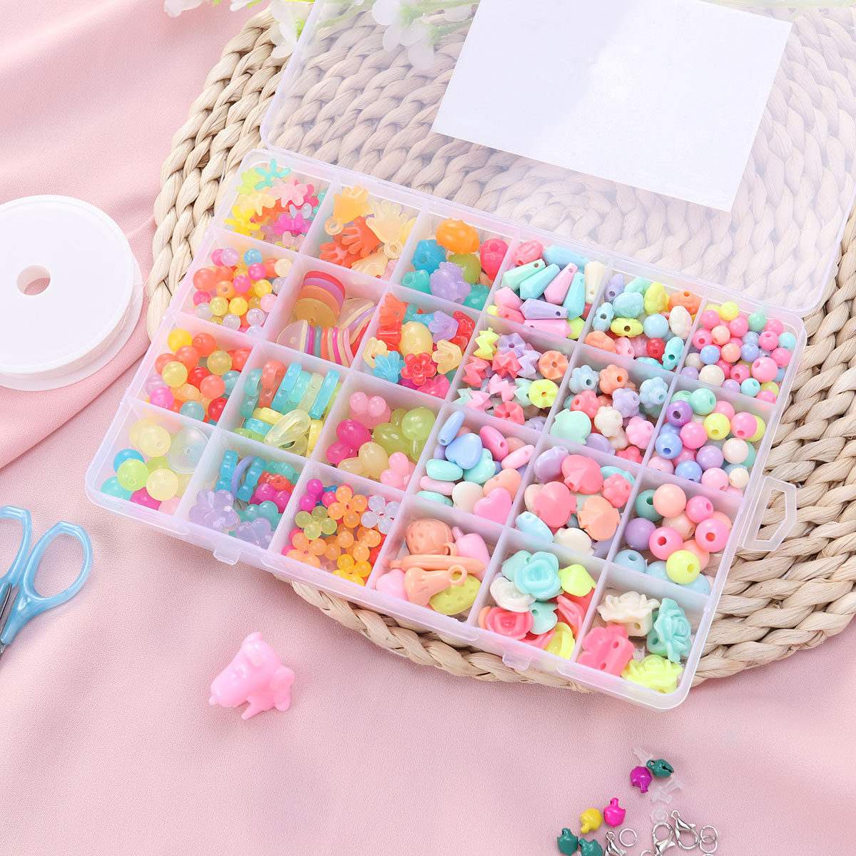 520Pcs DIY Beads Set for Jewel - Jewelry Making Kits For Kids 评论和价格