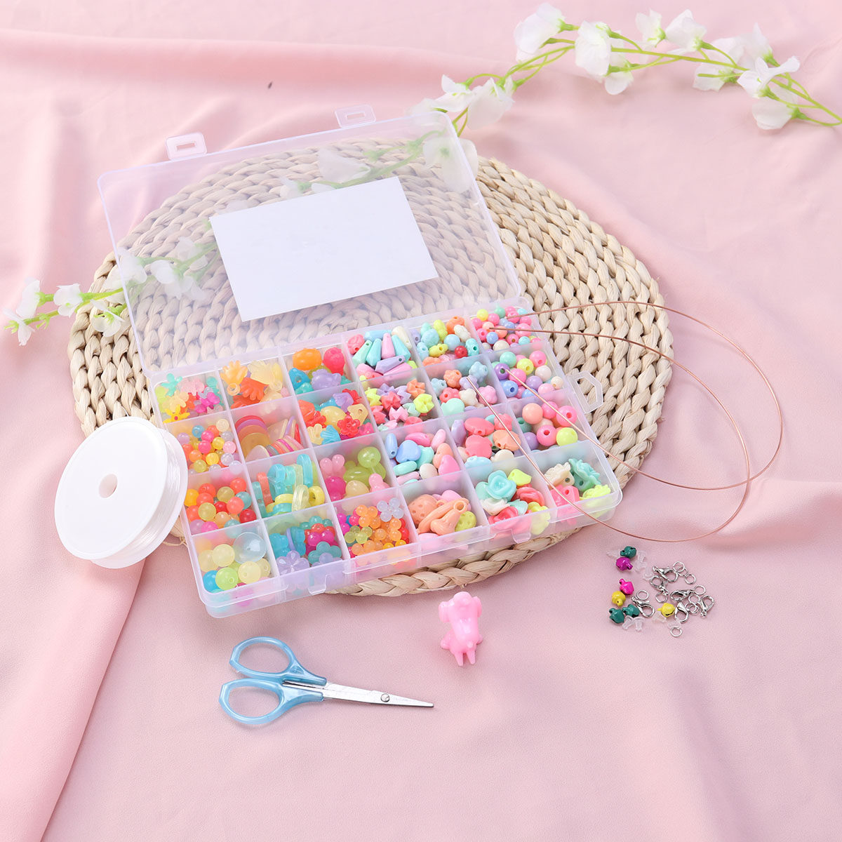 520Pcs DIY Beads Set for Jewel - Jewelry Making Kits For Kids 评论和价格
