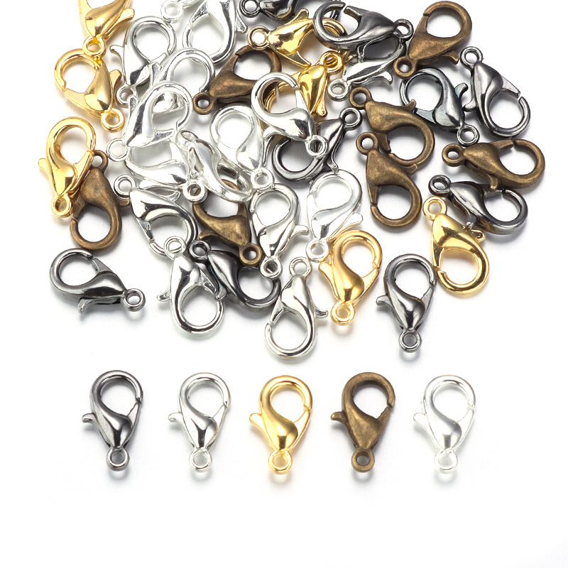 100pcs 9 12 14mm Zinc Alloy Lo - Jewelry Making Class 评论和价格