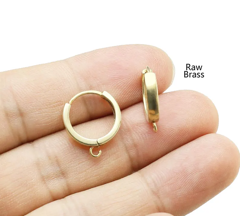 10pcs Brass Ear Hoops, Leverba - Jewelry Making Class 评论和价格