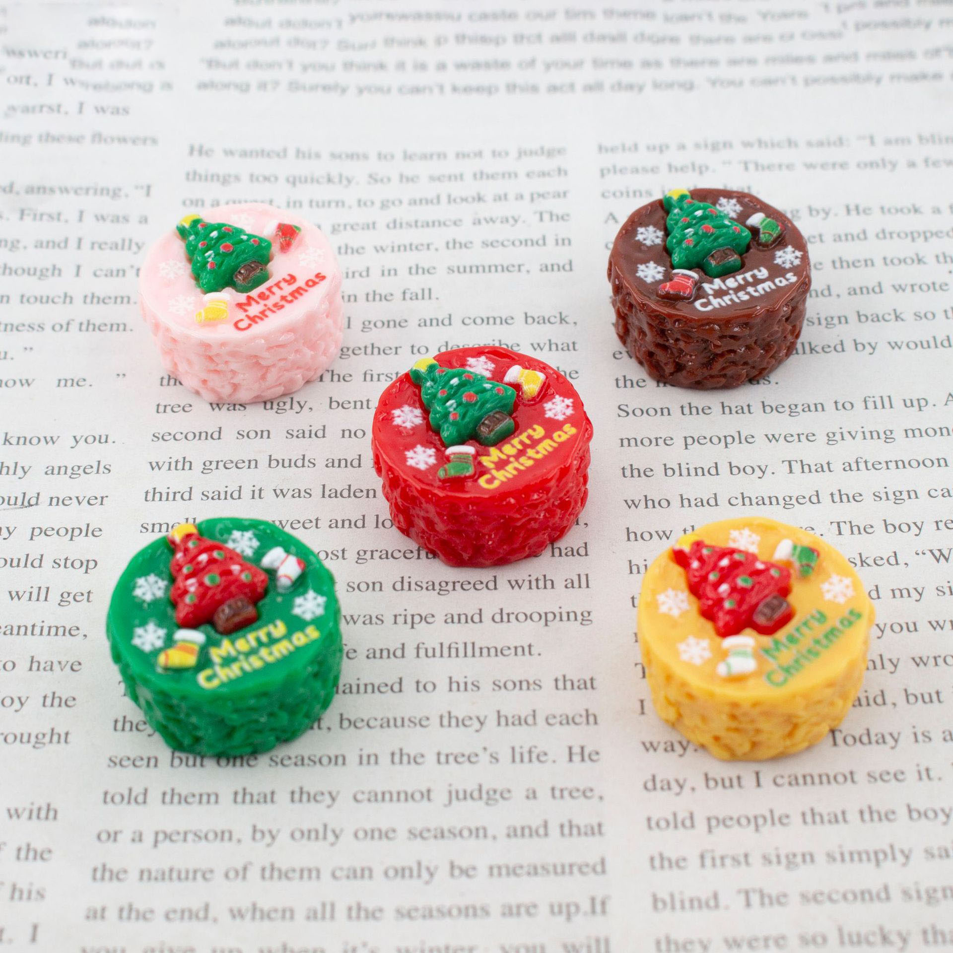 10pcs Resin imitation Christma - Jewelry Making Desk 评论和价格