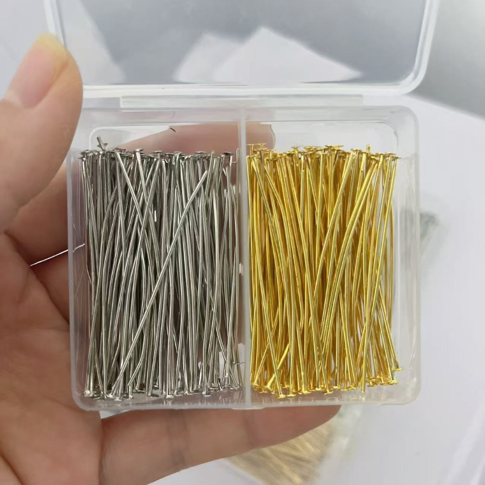 200pcs 30/40/50mm Iron-headed  - Jewelry Making Head Pins 评论和价格
