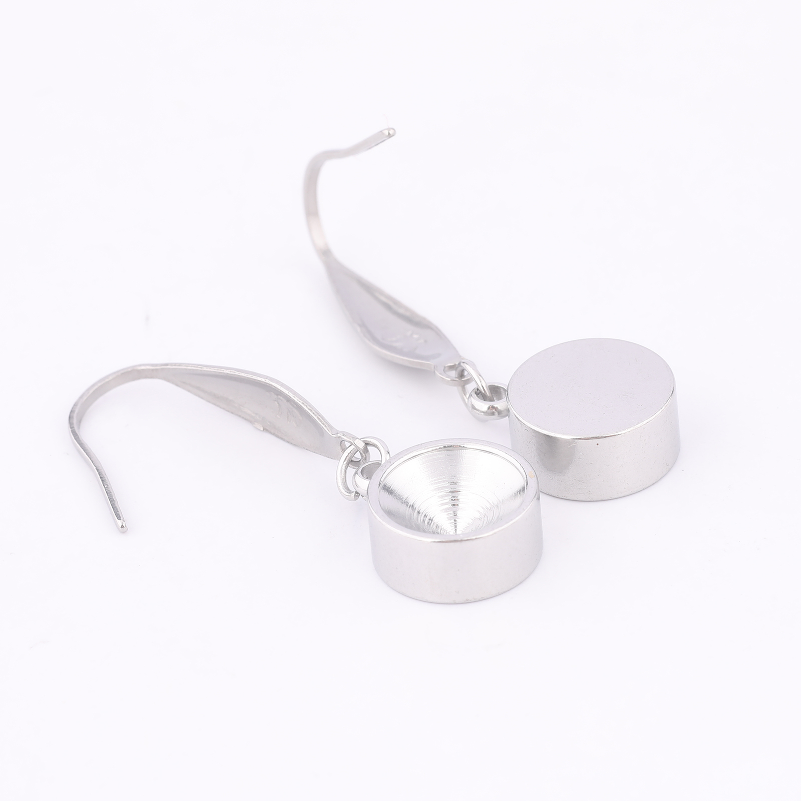 10pcs Stainless Steel Earring  - Jewelry Making Stones 评论和价格