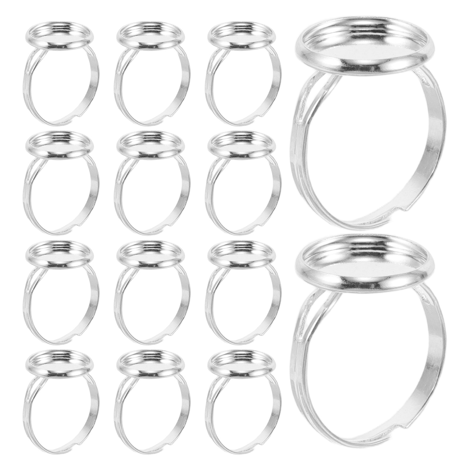 60Pcs Adjustable Ring Bases Bl - Jewelry Making Stones 评论和价格