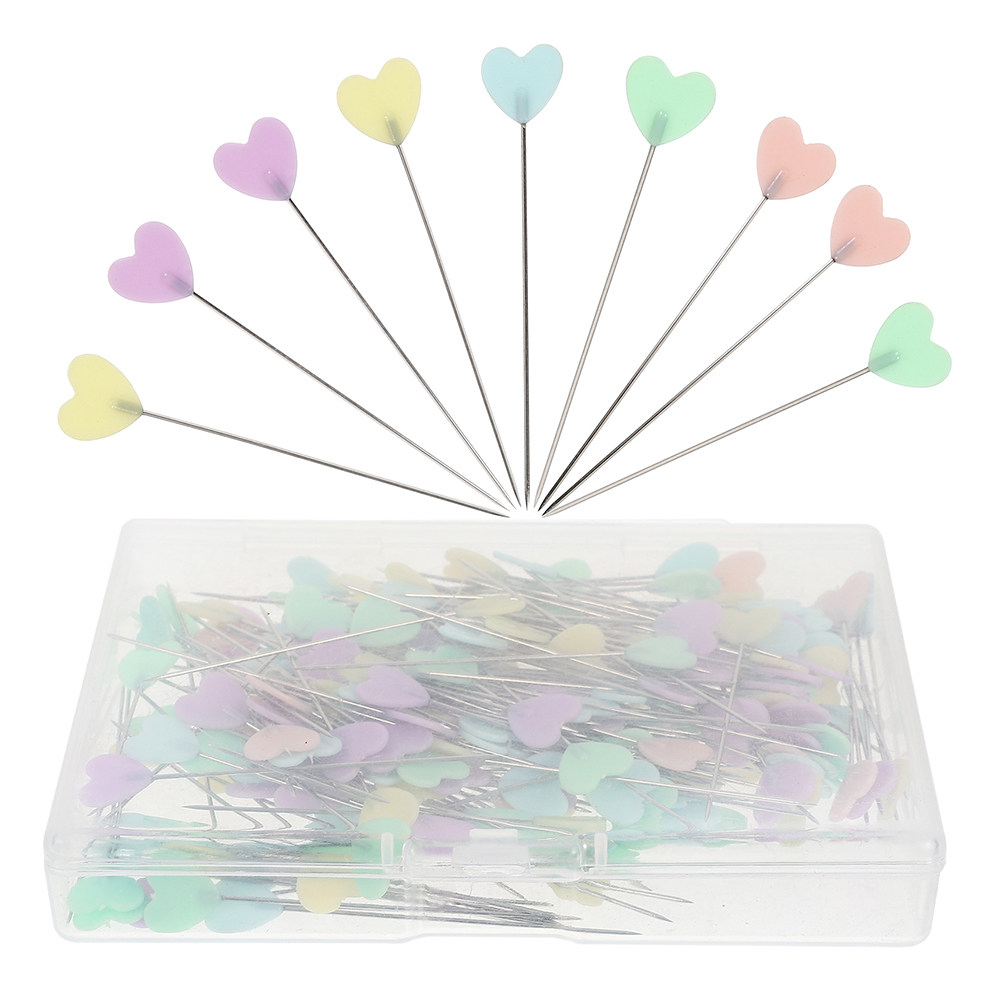 400Pcs Heart-Shaped Sewing Pin - Jewelry Making Head Pins 评论和价格