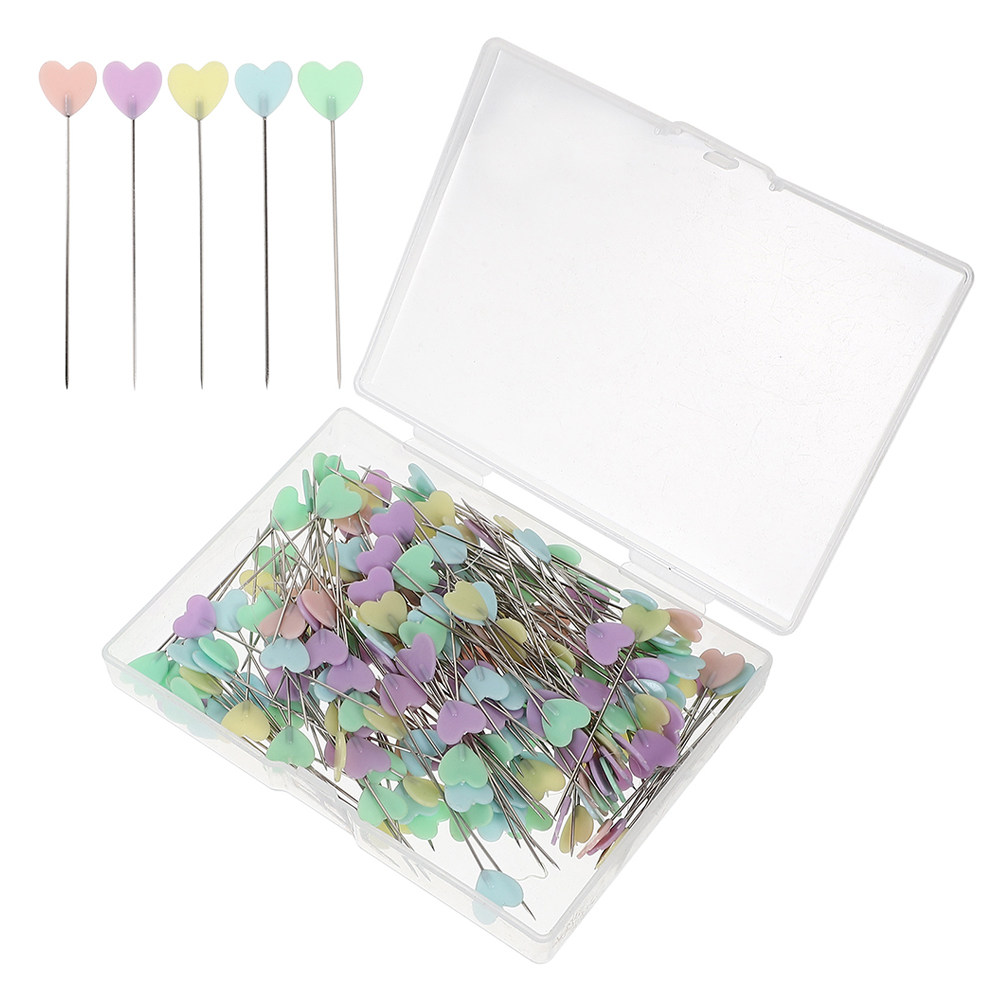 400Pcs Heart-Shaped Sewing Pin - Jewelry Making Head Pins 评论和价格