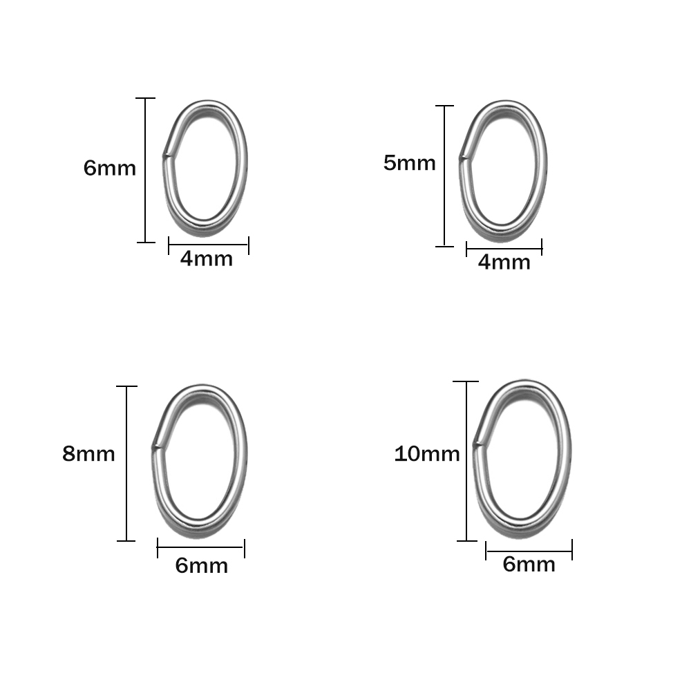 50pcs 3 Colors Stainless Steel - Jewelry Making Jump Rings 评论和价格