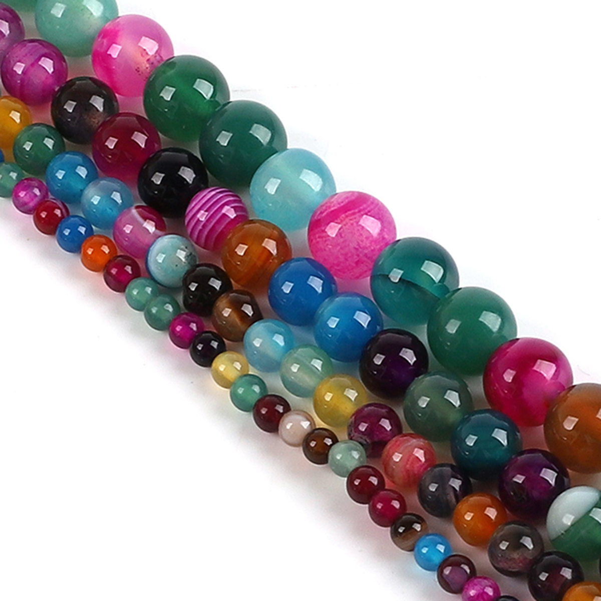 Natural Agate Stone Beads Colo - Jewelry Making Stones 评论和价格