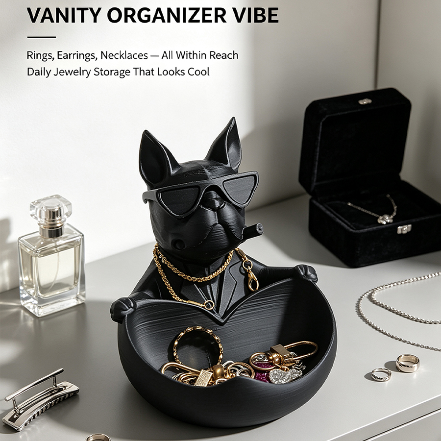 Trendy French Bulldog Key Stor - Jewelry Making Desk 评论和价格