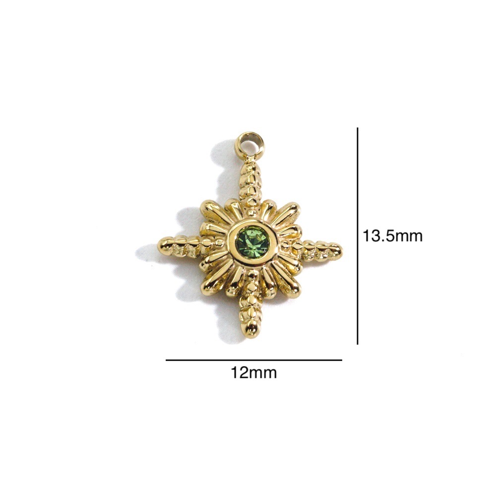 3Pcs Stainless Steel Gold Colo - Jewelry Making Stones 评论和价格