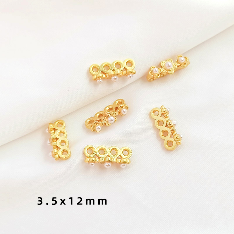 5 Pieces Dummy Gold Four Hole  - Jewelry Making For Dummies 评论和价格