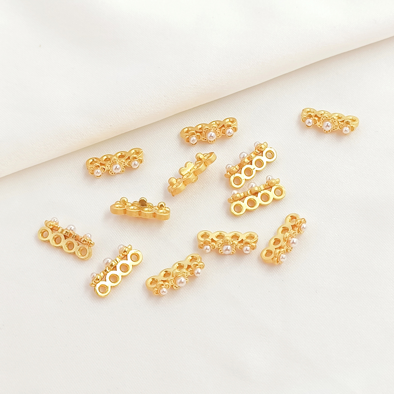 5 Pieces Dummy Gold Four Hole  - Jewelry Making For Dummies 评论和价格