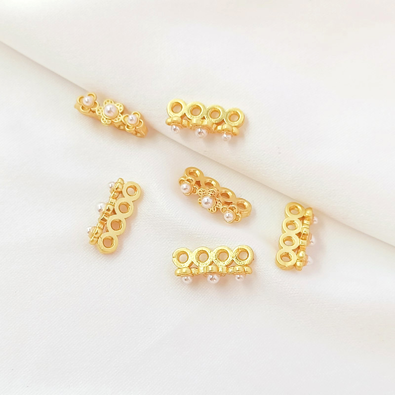 5 Pieces Dummy Gold Four Hole  - Jewelry Making For Dummies 评论和价格