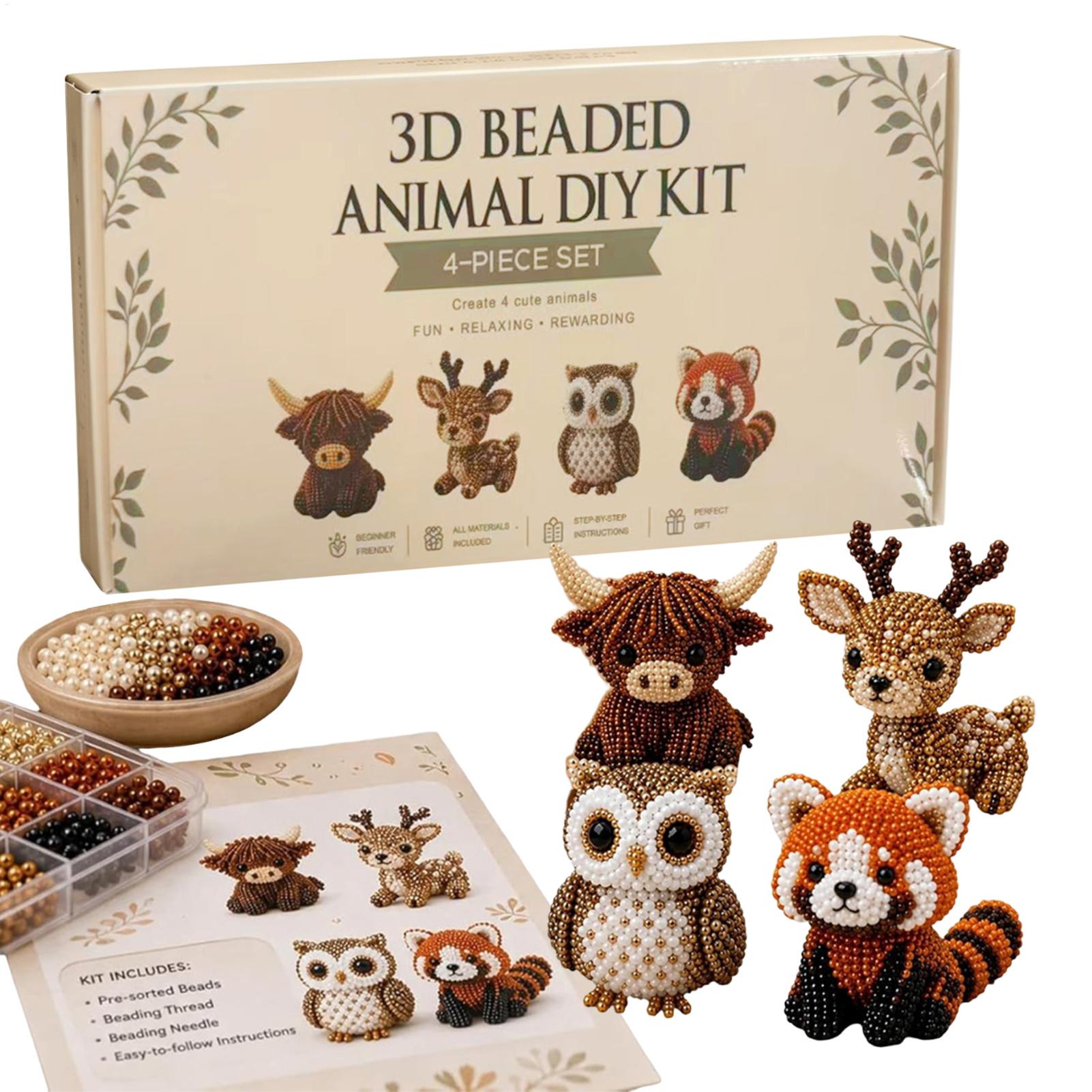 DIY 3D Beaded Animal Kit Handm - Jewelry Making Kits For Kids 评论和价格