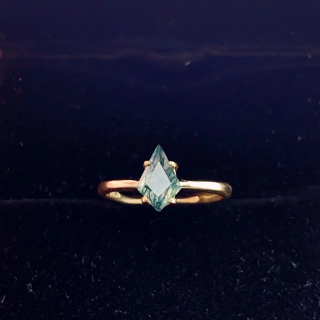 Moss Agate 925 Silver Wedding  - Jewelry Making University 评论和价格