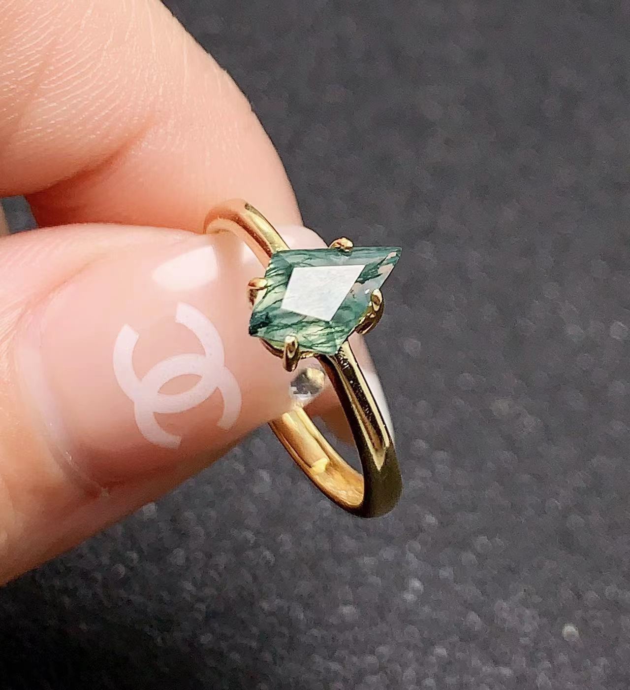 Moss Agate 925 Silver Wedding  - Jewelry Making University 评论和价格