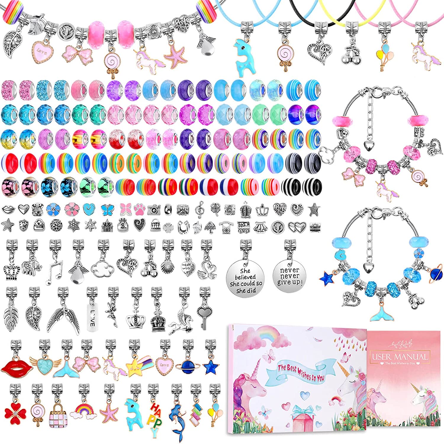 Charm Bracelet Making Kit DIY  - Jewelry Making Kits For Kids 评论和价格