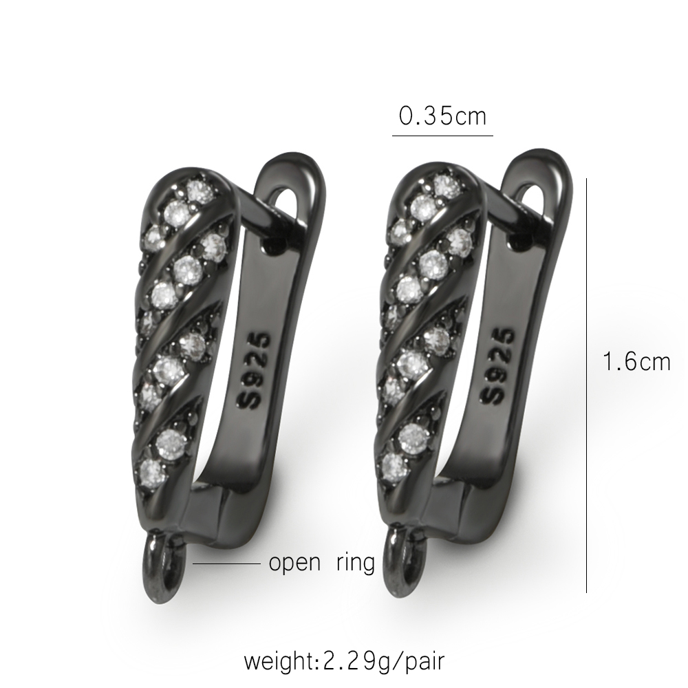 YANASI 1 Pair Gun Black  Brass - Jewelry Making Class 评论和价格