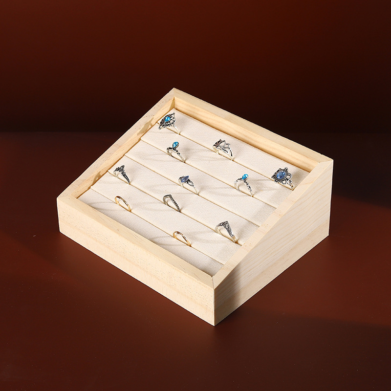 1pc Wood Jewelry Display Tray  - Jewelry Making Desk 评论和价格