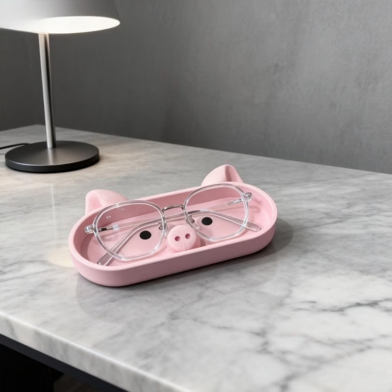 Pink pig shaped storage tray s - Jewelry Making Desk 评论和价格