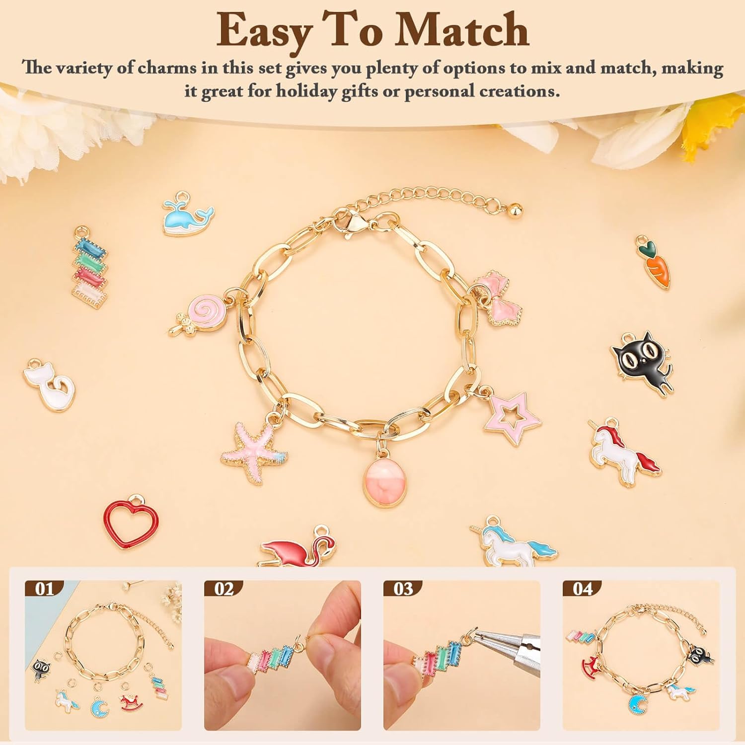 417Pcs Charm Bracelet Making K - Jewelry Making Party For Adults 评论和价格