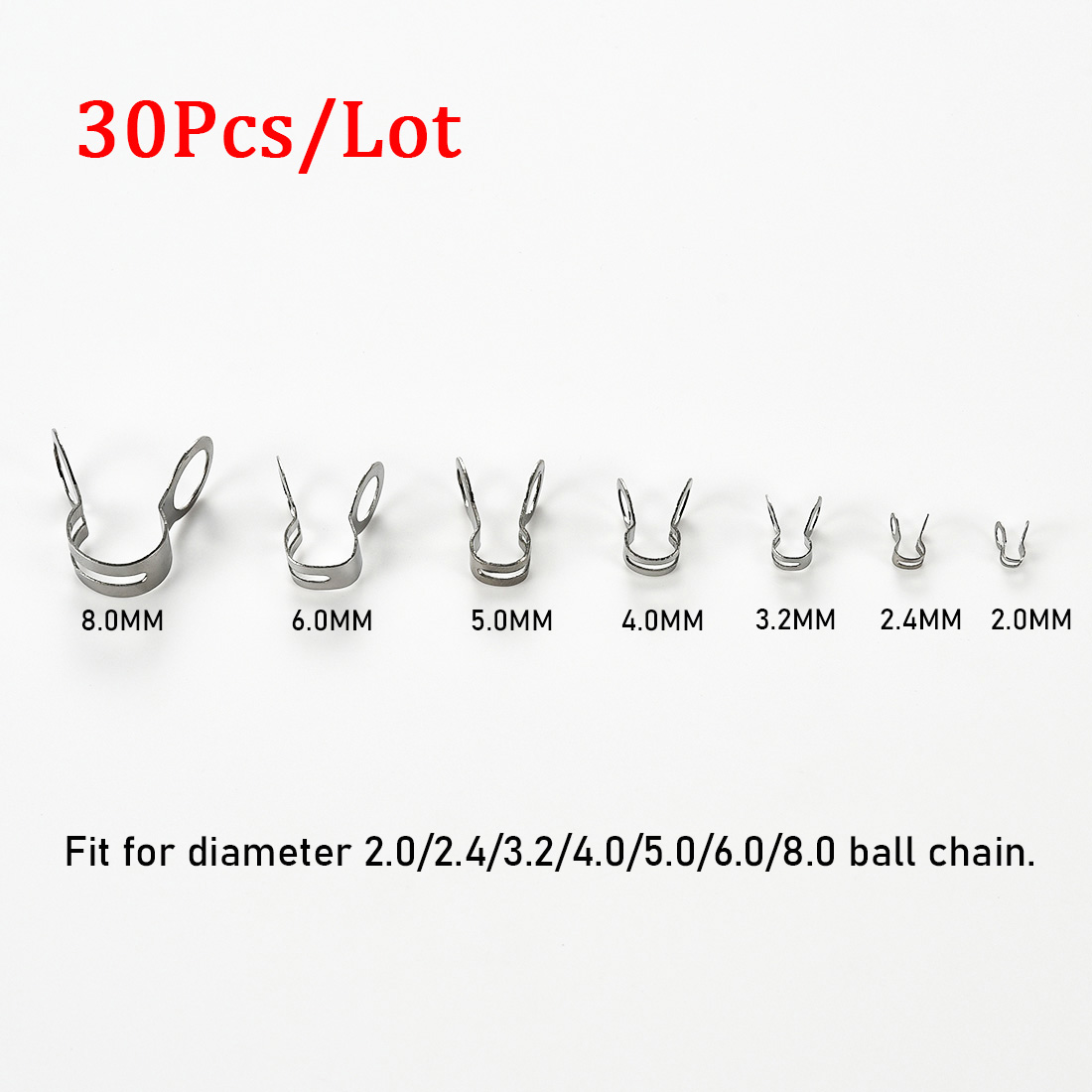 30Pcs Stainless Steel Ball Cha - Jewelry Making Class 评论和价格
