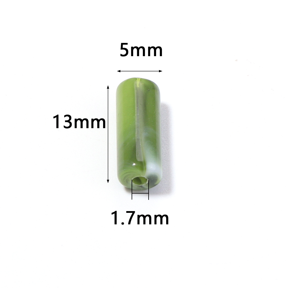 100pcs 5x13mm Imitation Jade S - Jewelry Making Stones 评论和价格