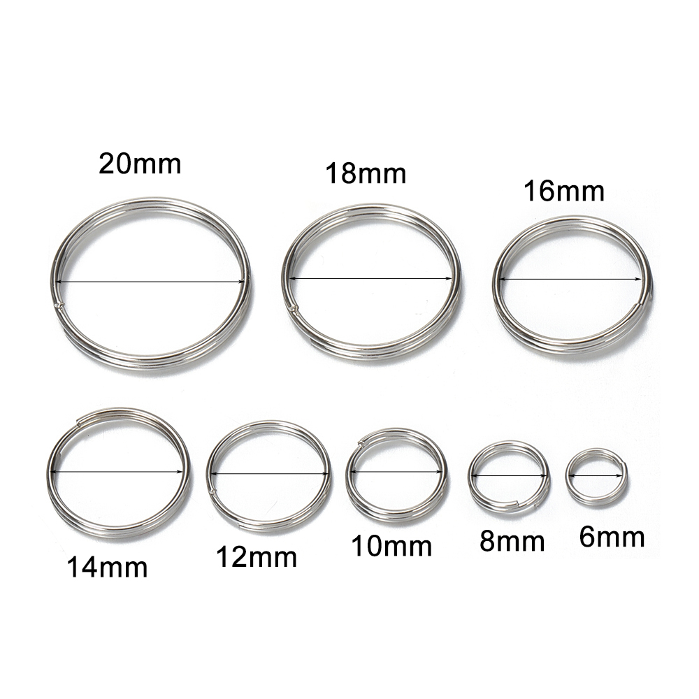 50pcs 6/8/10/12/14/16/18/20mm  - Jewelry Making Jump Rings 评论和价格
