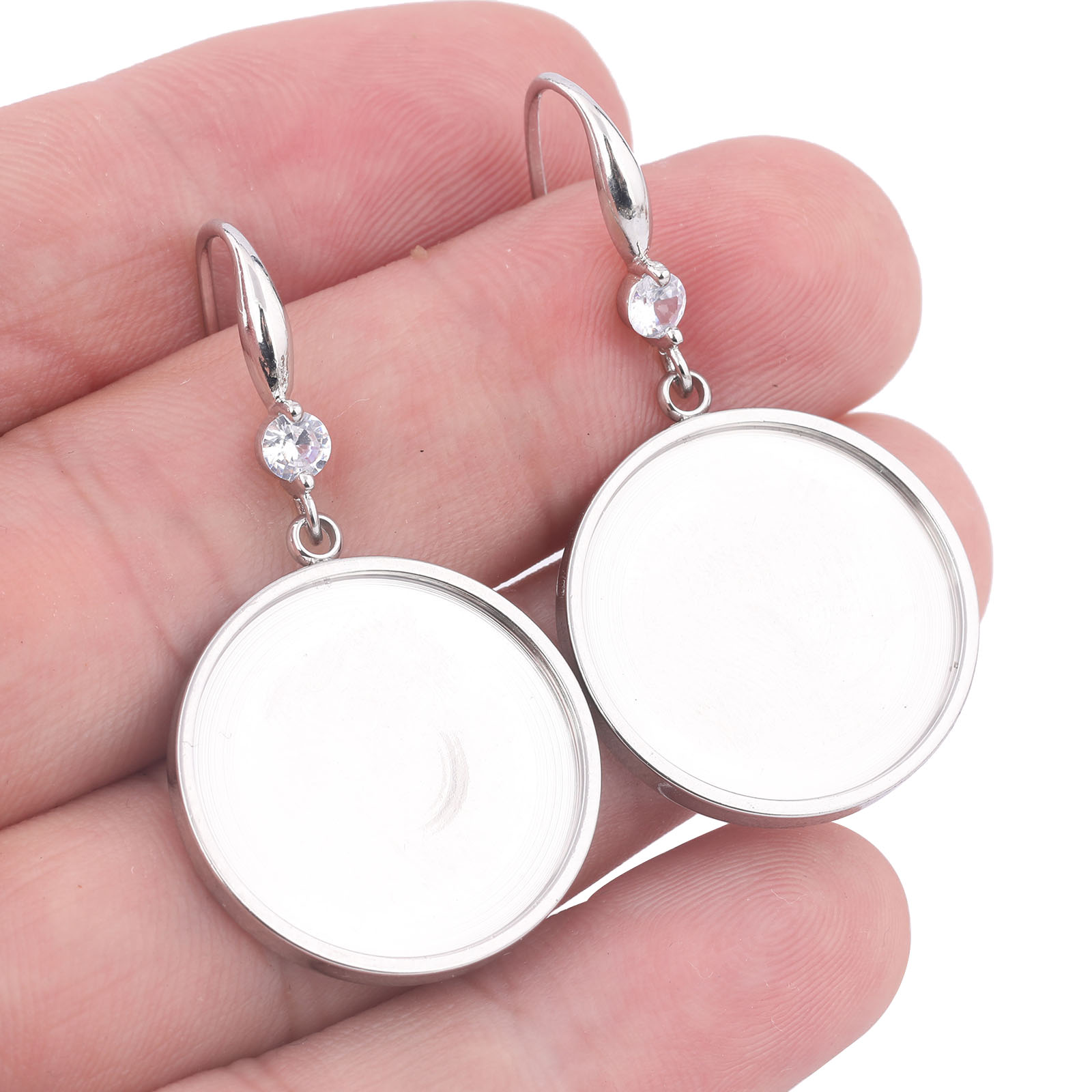 6pcs Stainless Steel Fit 20mm  - Jewelry Making Stones 评论和价格