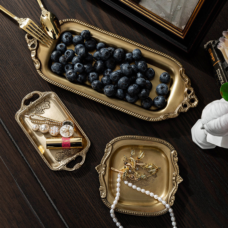 Handmade Brass Tray Carved Sce - Jewelry Making Desk 评论和价格