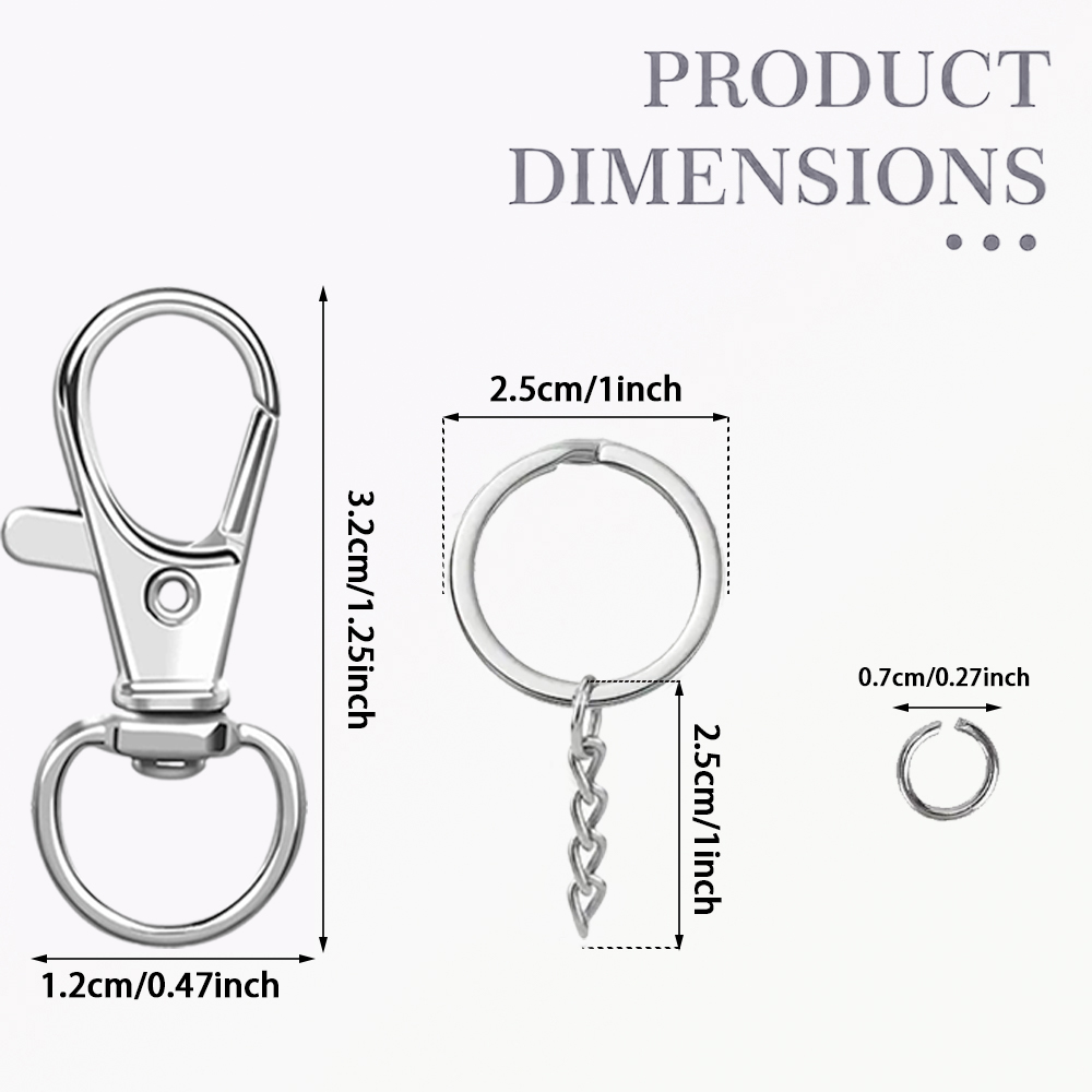 15/30 Set Swivel Lobster Clasp - Jewelry Making Jump Rings 评论和价格