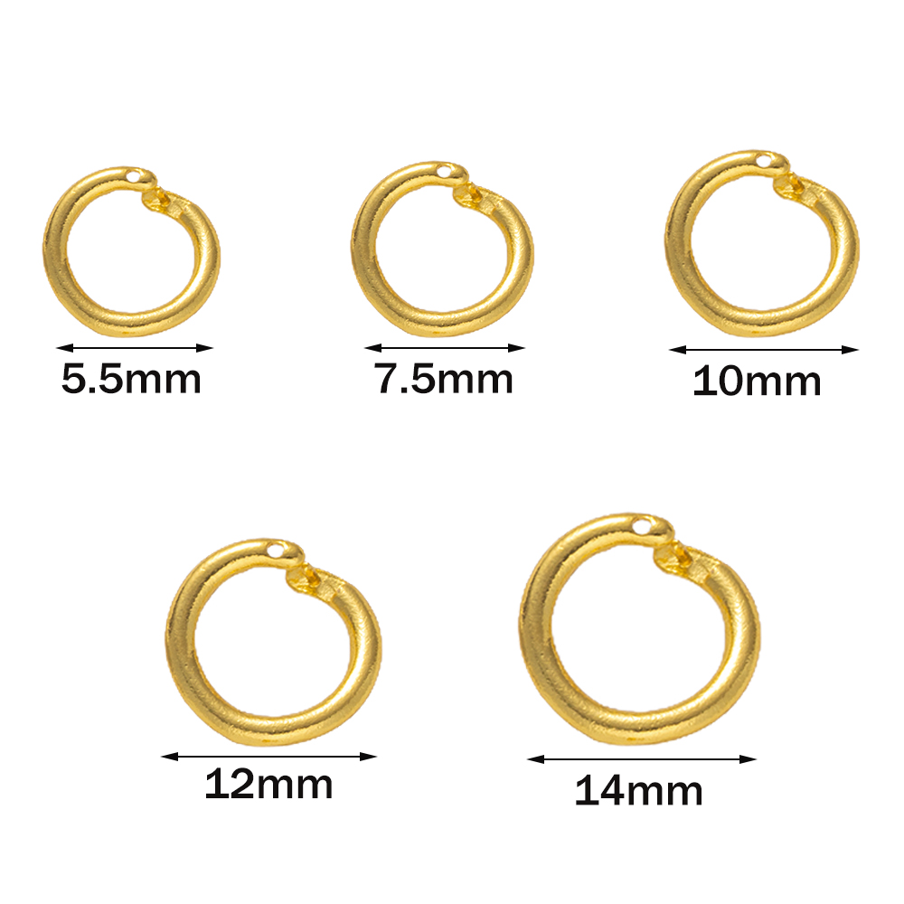 10pcs 18K Gold Plated Brass Lo - Jewelry Making Jump Rings 评论和价格