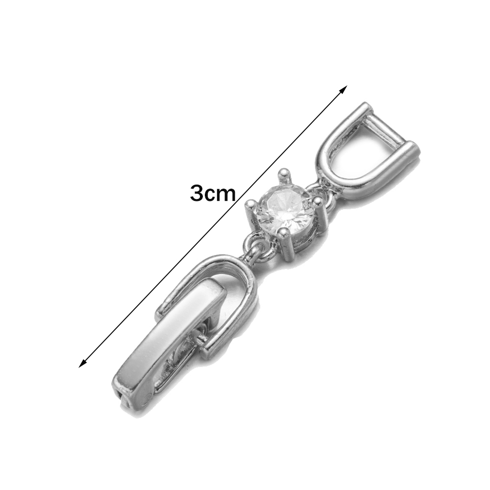 5pcs White Gold Plated Crystal - Jewelry Making Kits 评论和价格