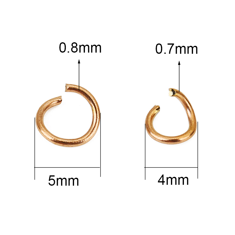 100pcs Rose Gold Plated Stainl - Jewelry Making Jump Rings 评论和价格