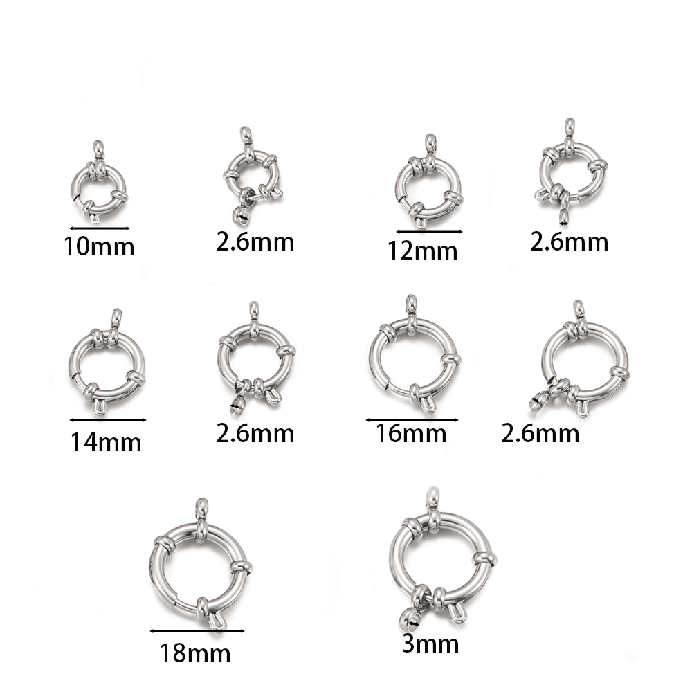 2pcs Stainless Steel Round Spr - Jewelry Making Class 评论和价格