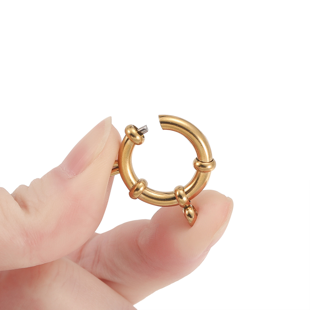 2pcs Stainless Steel Round Spr - Jewelry Making Class 评论和价格