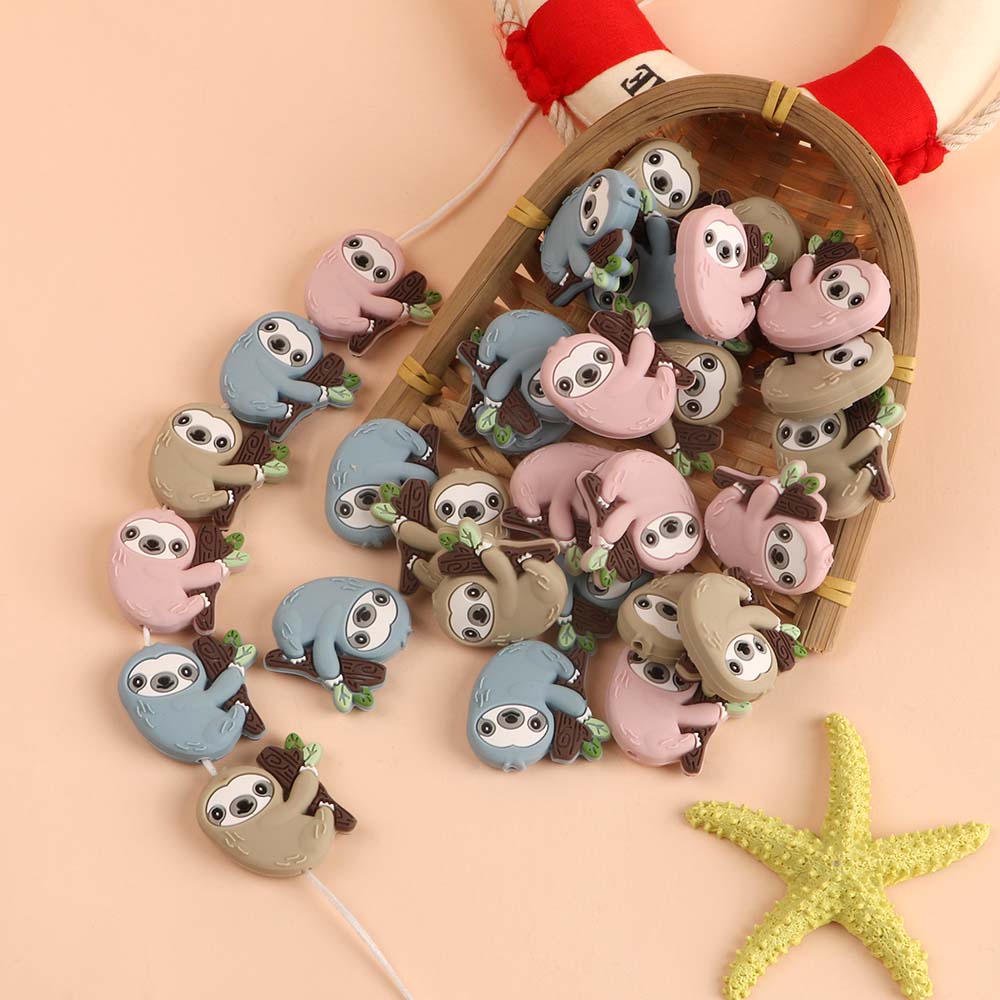 3pc/Lot Cartoon Mini Sloth Sil - Jewelry Making For Dummies 评论和价格